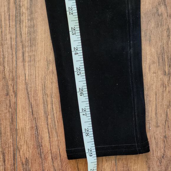 Spanx High Waist Velvet Leggings Size M Black Tummy Control - Picture 9 of 9